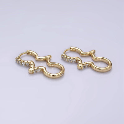 Jewelry14K Gold Edged Drop Earrings
