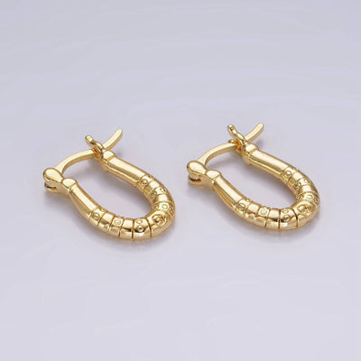 Jewelry14K Gold French Lock Latch Earrings