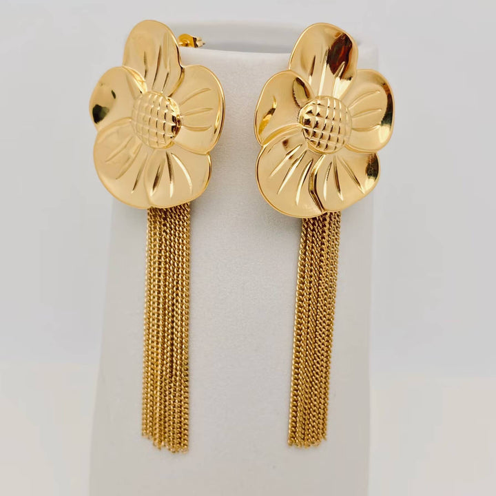 Jewelry18K Flower Drape Earrings