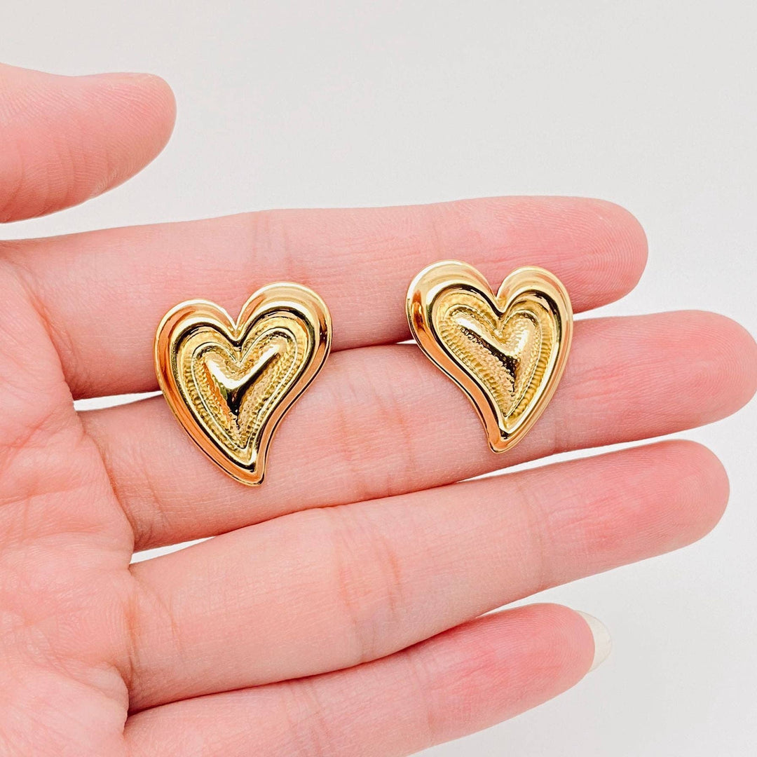 Earrings18K Gold Half of My Heart Earrings