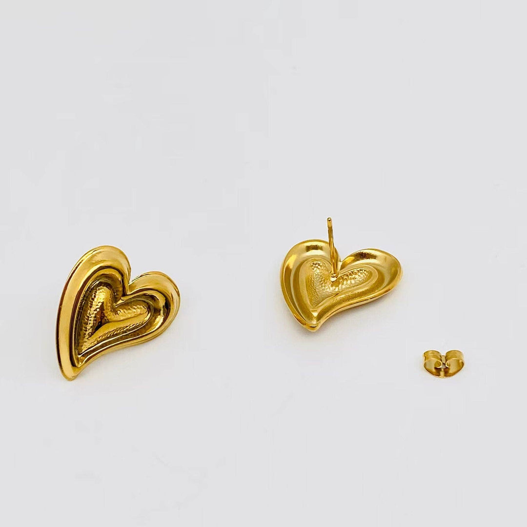 Earrings18K Gold Half of My Heart Earrings