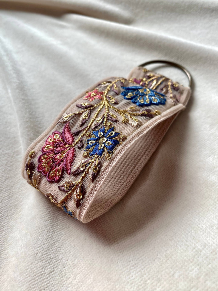 KeychainsAurora in Beige Fabric Keychain