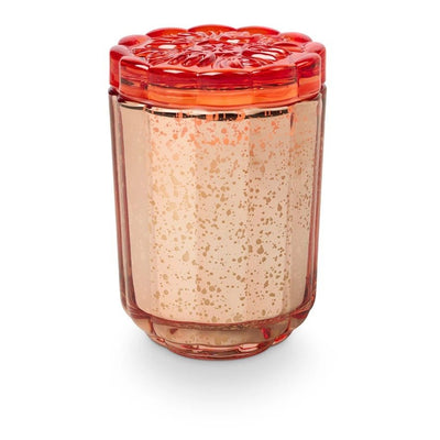 jar candleBlood Orange Dahlia Flourish Glass Candle