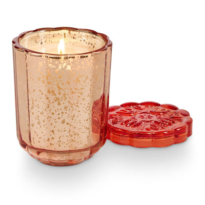 jar candleBlood Orange Dahlia Flourish Glass Candle