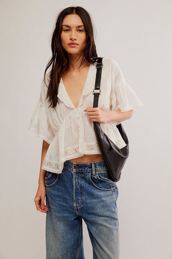 Free People TopEllie Cutwork Top Free People