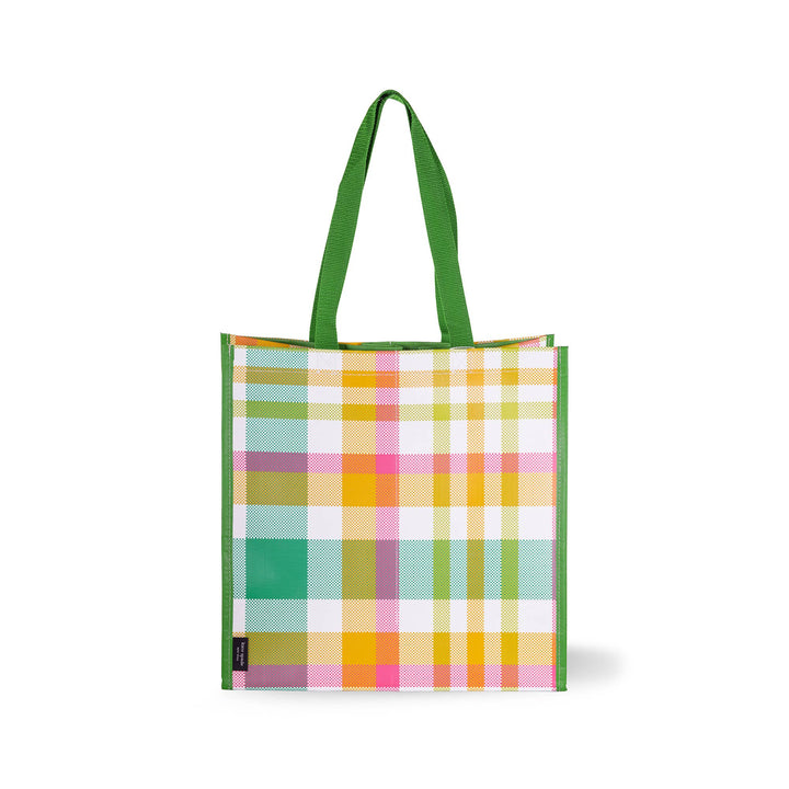 BagsGarden Plaid Grocery Tote