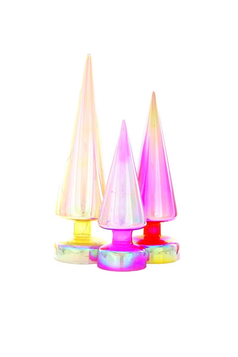 Holiday DecorIridescent Cone Trees