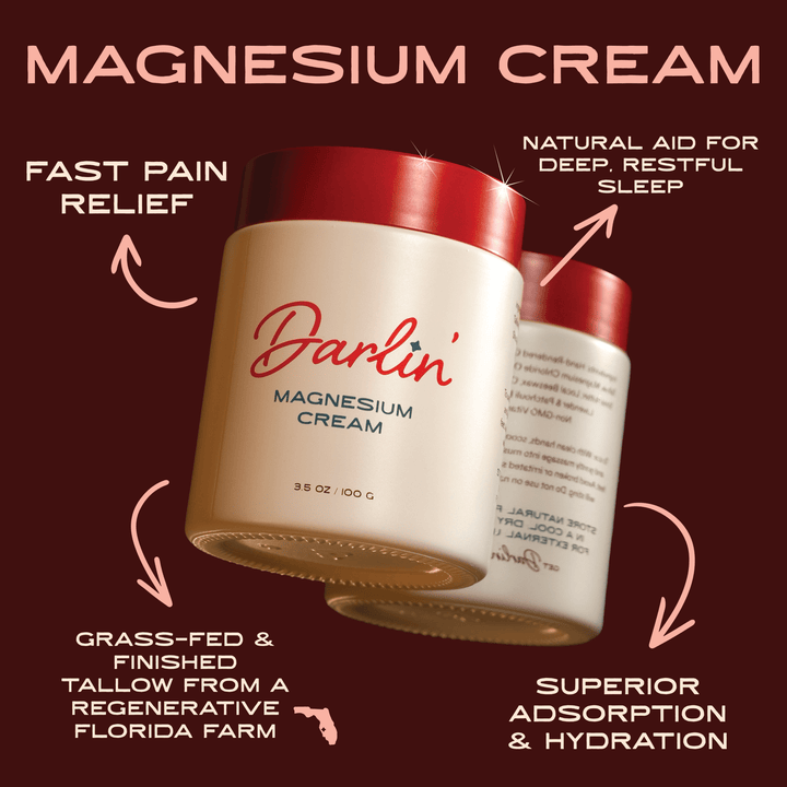 LotionMagnesium Cream Tallow | For Sleep, Sore Muscles + Balance