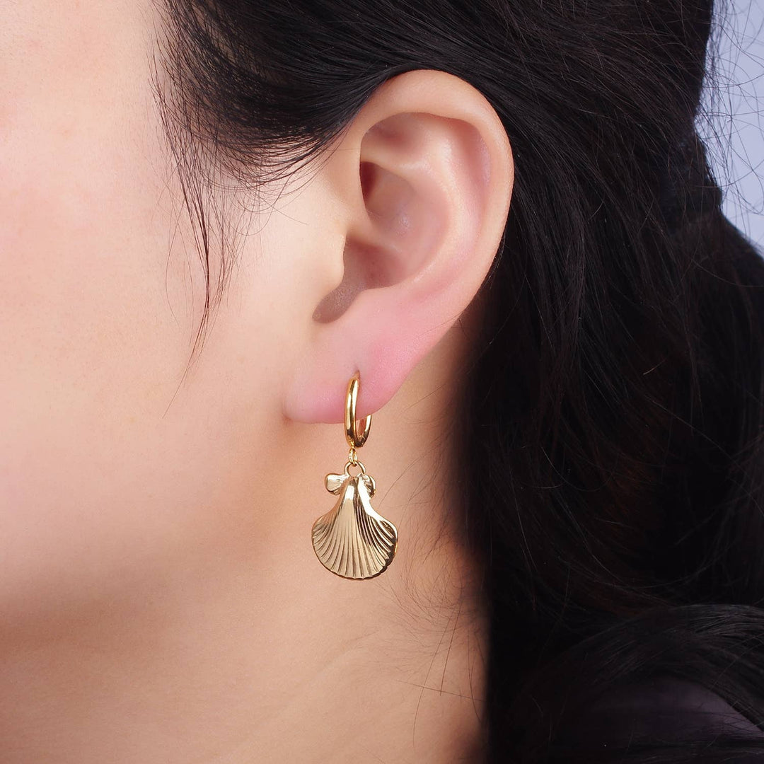 JewelryOcean Sea Shell Minimalist Earrings