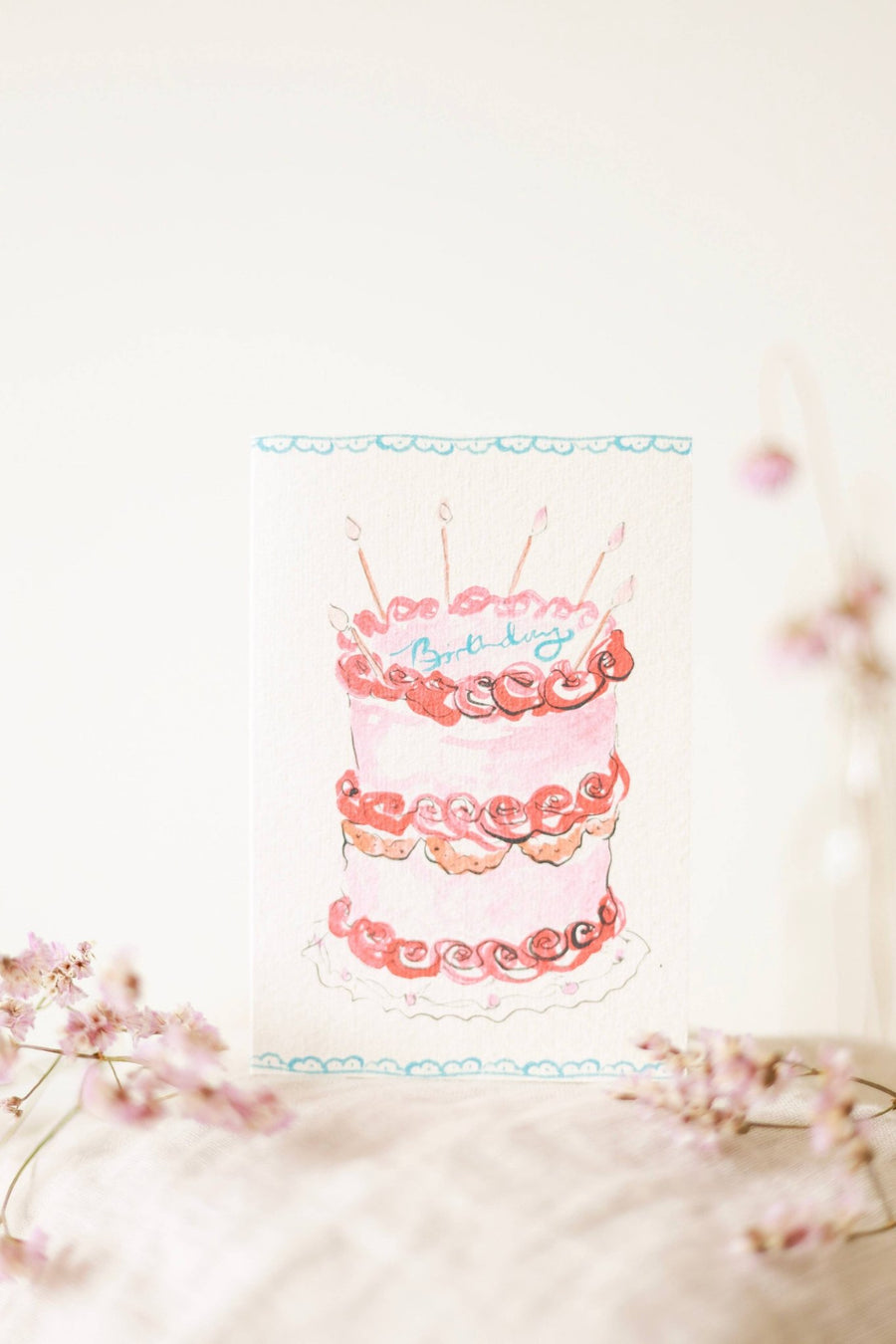 CardsBirthday Gateaux Blue Card