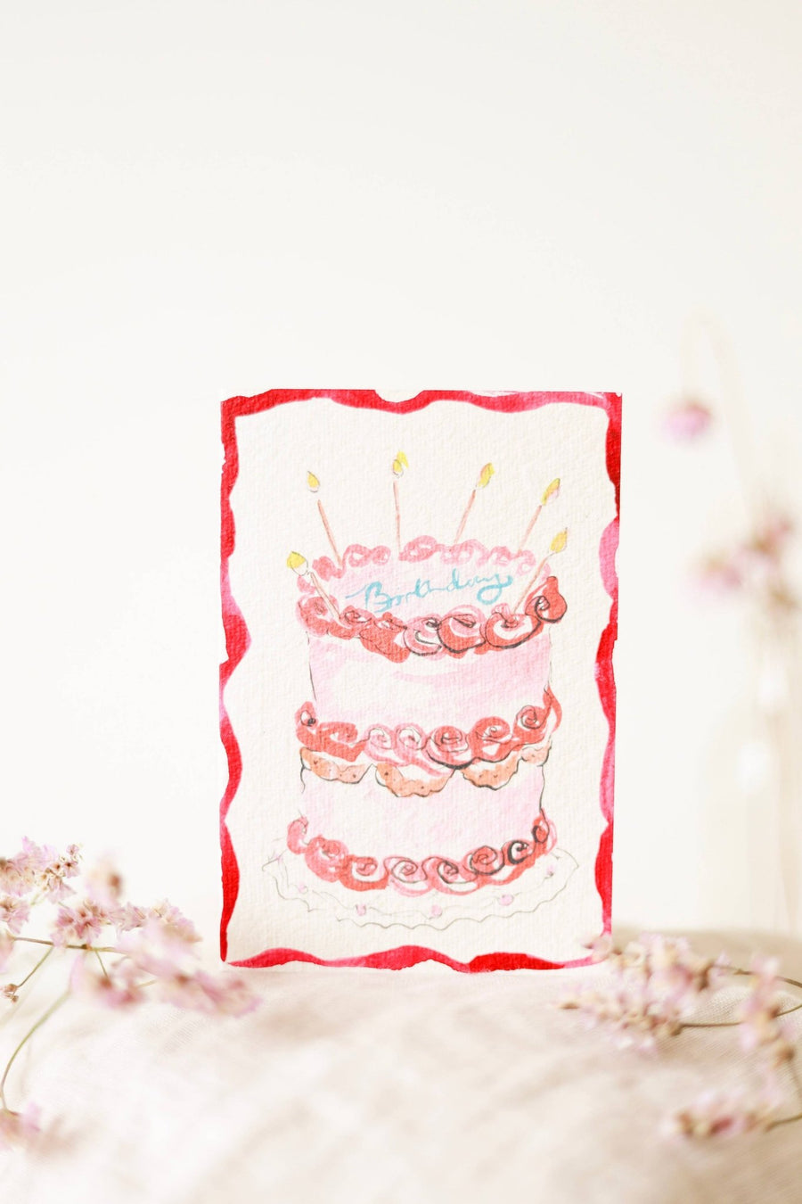 CardsBirthday Gateaux Pink Card