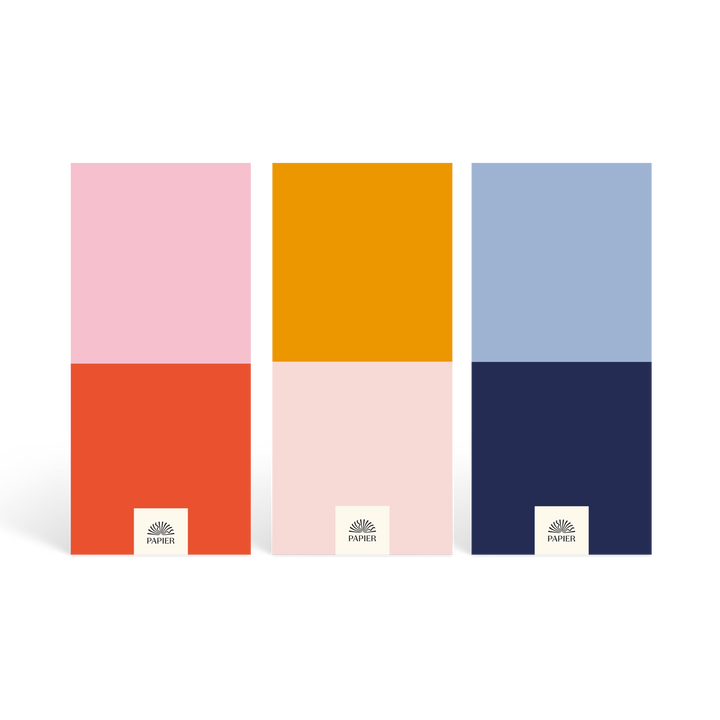 NotepadColorblock Set of 3 List Notepads