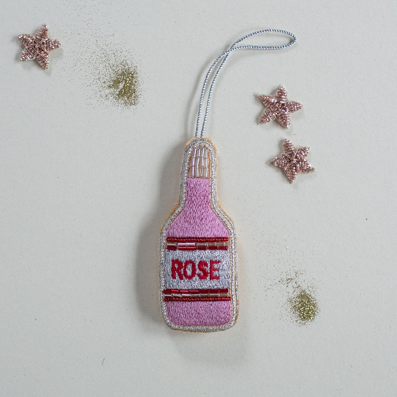 Rose Bottle Cotton Ornament - Meraki Co.