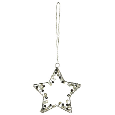 Christmas OrnamentGleaming Beaded Star Ornament
