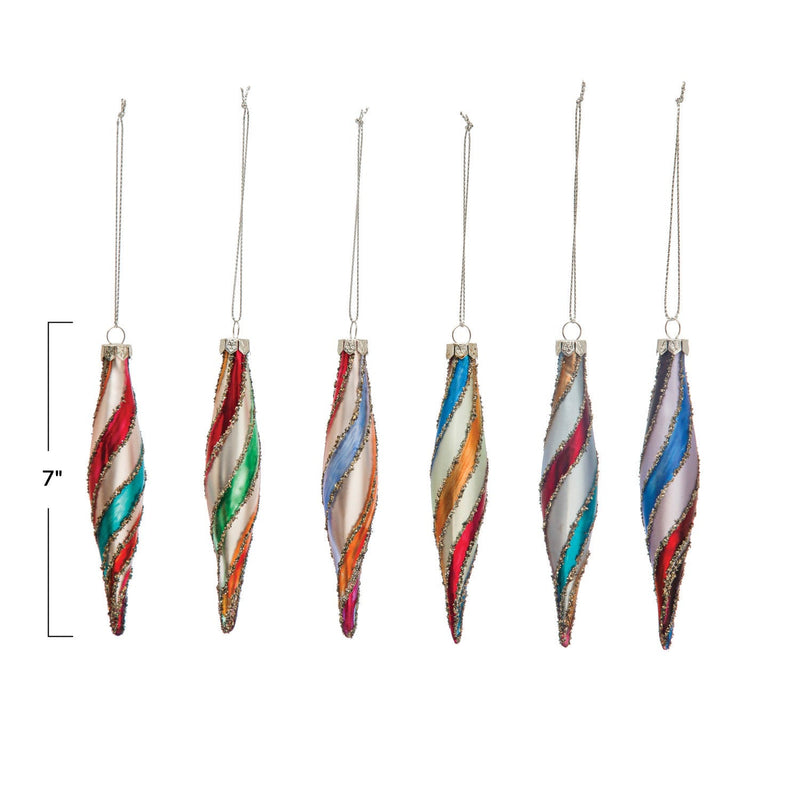 Holiday OrnamentsGlitter and Stripes Ornaments