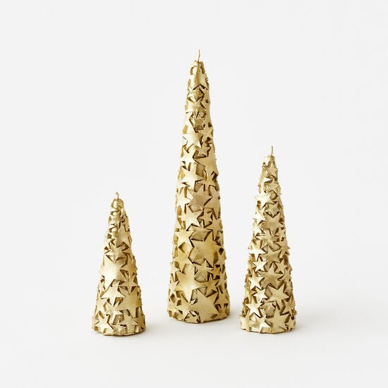 Tree CandleGold Star Cone Candle