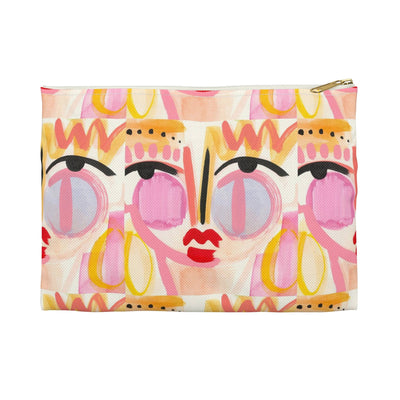 PouchesPink Muse Flat Zip Pouch