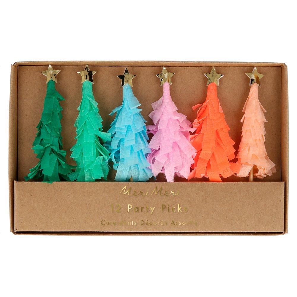 The Holiday ShopRainbow Fringed Tree Picks