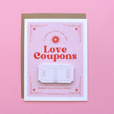 Retro Love CouponsRetro Love Coupons / Tickets Card