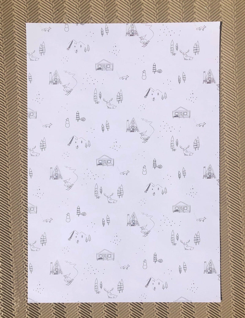 PaperSkiing Wrapping Paper