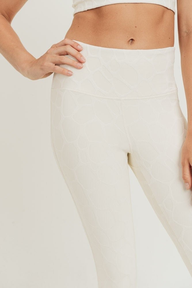 LeggingsTextured Giraffe Jacquard High Waisted Legging