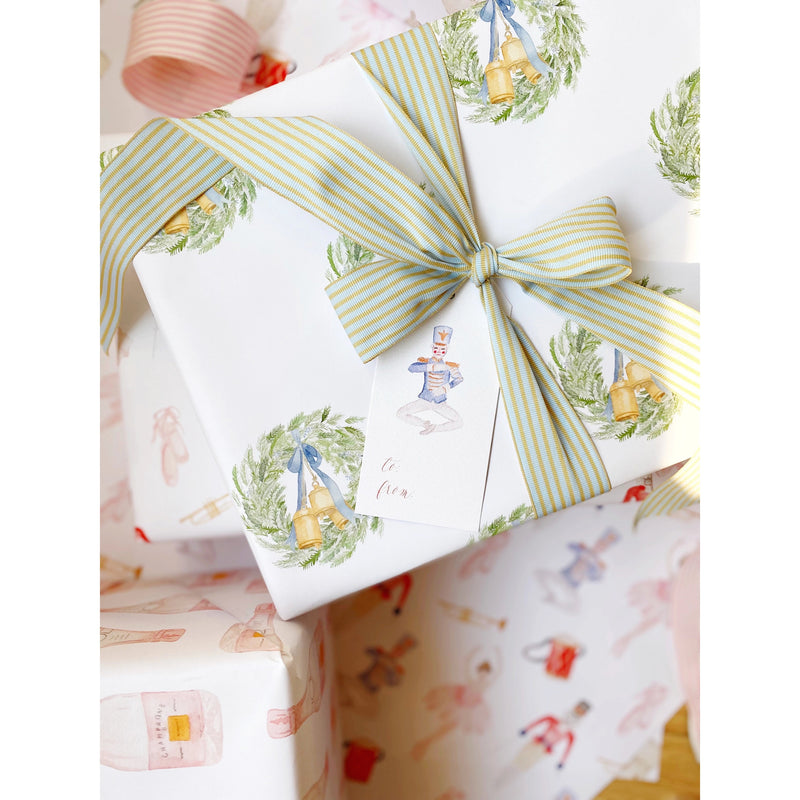 Christmas Wrapping PaperWreath Holiday Gift Wrap